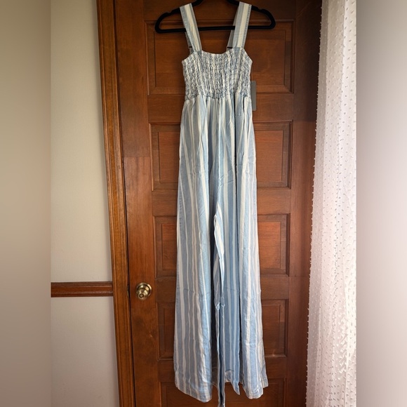 Tractr Wide Leg Stripe Jumpsuit 🐚 - Picture 1 of 4